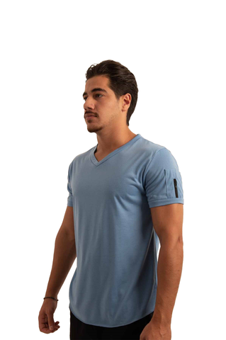 Simple V-neck T-Shirt Cotton