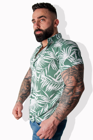 Men Leafs Print T-Shirt