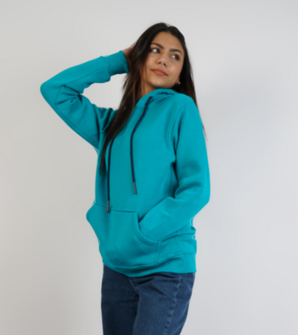 Comfy Plain Hoodie Teal