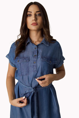 Jeans Dress With Belt