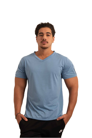 Simple V-neck T-Shirt Cotton