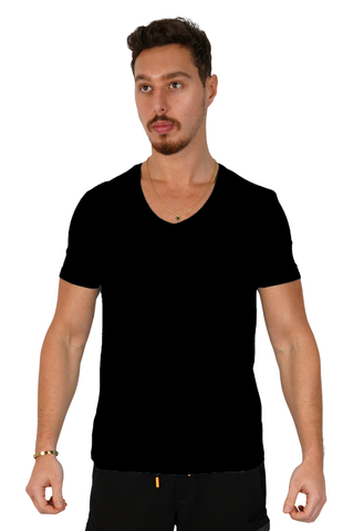 Men Plain Tshirt V Cut