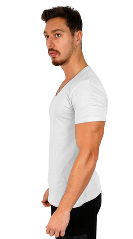 Men Plain Tshirt V Cut