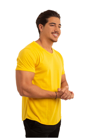 Simple V-neck T-Shirt Cotton