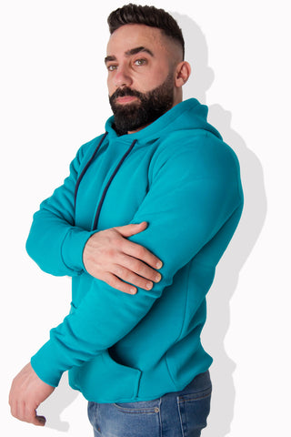 Comfy Plain Hoodie Teal