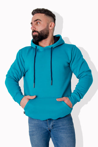 Comfy Plain Hoodie Teal