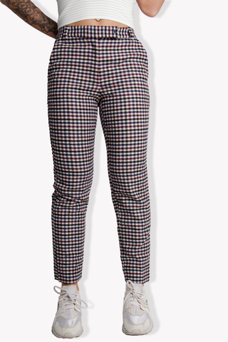 Checkered Pants with Blue black white