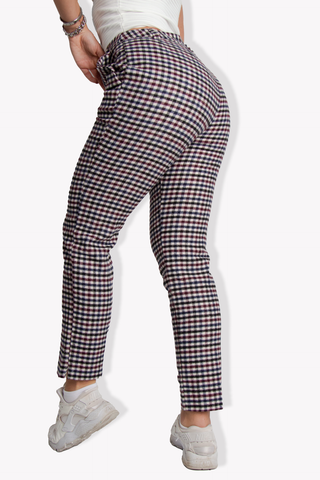 Checkered Pants with Blue black white