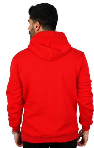 Unisex Simple Plain Hoodie Red