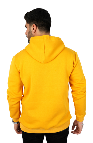 Unisex Smple Plain Hoodie Yellow