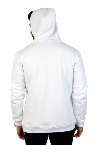 Unisex Simple Plain Hoodie White