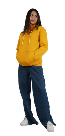 Unisex Smple Plain Hoodie Yellow