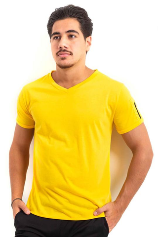 Simple V-neck T-Shirt Cotton